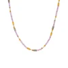 Gold Plated Sterling Silver Amethyst and Labradorite Necklace