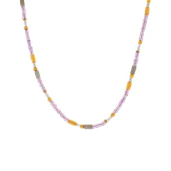 Gold Plated Sterling Silver Amethyst and Labradorite Necklace