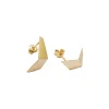 Gold Plated Sterling Silver Geometrical Hoop Earrings