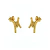 Gold Plated Sterling Silver Whiskers Stud Earrings