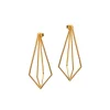 Gold Plated Sterling Silver 3D Kite Drop Earrings