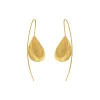 Gold Plated Sterling Silver Oyster Shell Drop Earrings