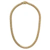 Gold Plated Sterling Silver 22-Inch Miami Cuban Chain