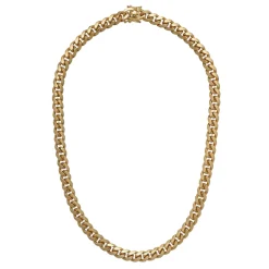 Gold Plated Sterling Silver 22-Inch Miami Cuban Chain