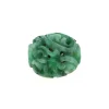 Green Jade Carved Bead Pendant