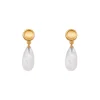 24K Gold Plated Sterling Silver Moonstone Drop Earrings