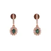 18K Rose Gold Alexandrite and Diamond Earrings