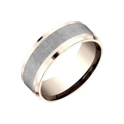14K Rose Gold and Tantalum Swirl Band