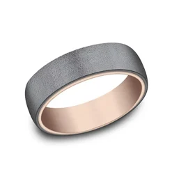 14K Rose Gold and Tantalum 6.5mm Band