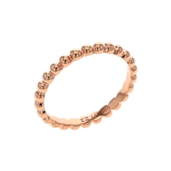 14K Rose Gold Beaded Stackable Ring
