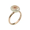 14K Rose Gold Freshwater Pearl and Pink Seed Pearl Ring