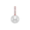 14K Rose Gold Freshwater Pearl and Diamond Pendant
