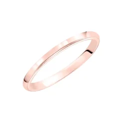 14K Rose Gold Half Round Plain Wedding Band