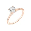 14K Rose Gold Hidden Halo Engagement Ring Semi-Mounting