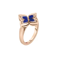 18K Rose Gold Lapis and Diamond Venetian Princess Ring