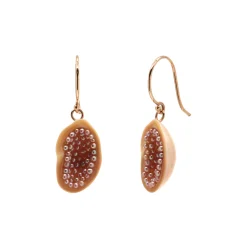 14K Rose Gold Souffle Pearl Earrings