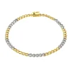 18K Two Toned Diamond Link Bracelet