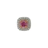 14K Two-Tone Pink and White Diamond Pendant