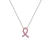 14K Two-Tone Pink Sapphire Ribbon Necklace