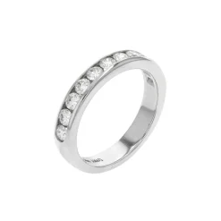 14K White Gold 0.75 Carat Diamond Wedding Band