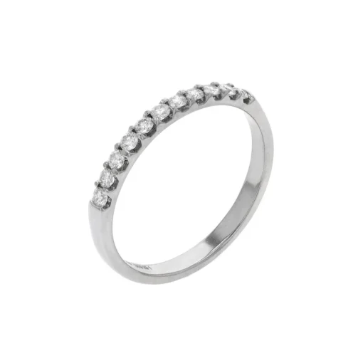 14K White Gold 0.25 Carat Diamond Wedding Band