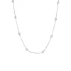 14K White Gold 1.30 Carat Diamond Station Necklace