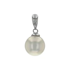 14K White Gold Akoya Pearl Pendant