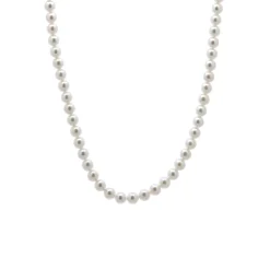 14K White Gold Akoya Pearl Necklace