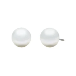 14K White Gold Akoya Pearl Stud Earrings