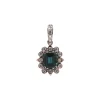 18K White Gold Alexandrite and Diamond Pendant