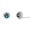 18K White Gold Alexandrite and Diamond Stud Earrings