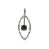 18K White Gold Alexandrite and Diamond Oval Pendant