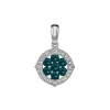 14K White Gold Alexandrite and Diamond Pendant