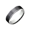 14K White Gold and Titanium Wedding Band