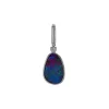 14K White Gold Australian Opal Doublet and Diamond Pendant