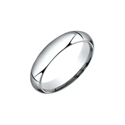 14K White Gold Comfort Fit Plain Wedding Band