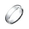 14K White Gold Comfort-Fit Wedding Band