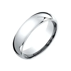 14K White Gold Comfort-Fit Wedding Band