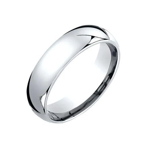 14K White Gold Comfort-Fit Wedding Band