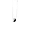 14K White Gold Diamond and Black Onyx Necklace