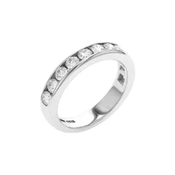 14K White Gold Diamond Channel Wedding Band