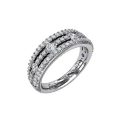 14K White Gold Diamond Fashion Band