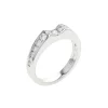 14K White Gold Diamond Fitted Wedding Band
