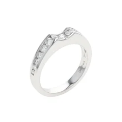 14K White Gold Diamond Fitted Wedding Band