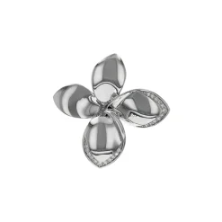 14K White Gold Diamond Flower Pendant
