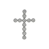 14K White Gold Diamond Milgrain Cross Pendant