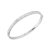 18K White Gold Diamond Princess Bangle Bracelet