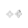 18K White Gold Diamond Venetian Earrings