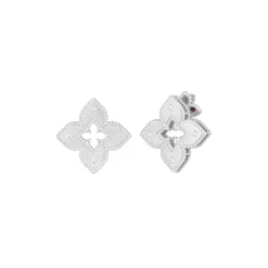 18K White Gold Diamond Venetian Earrings