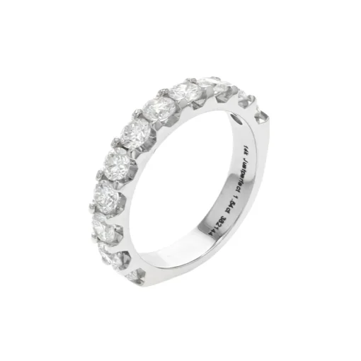 14K White Gold Diamond Wedding Band